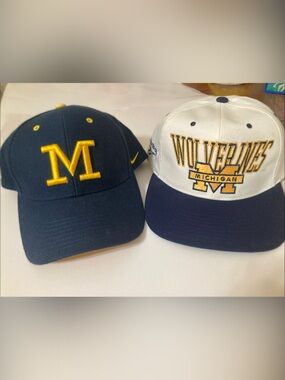 Nike Michigan Navy and White Wolverines Two-Pack Baseball Caps